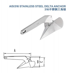 AISI316 STAINLESS STEEL DELTA ANCHOR