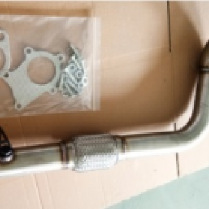SS Downpipe 2.25" 2 BOLT&T3T4-5 flange for Civic Si Eg Ek CRX Del Sol D15 D16